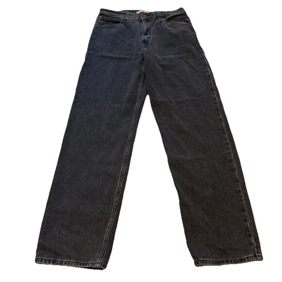 Levi’s Big E Dad Jeans Women’s Size 27 Black Washed Charcoal High Rise Fit 28x30 - Picture 1 of 7
